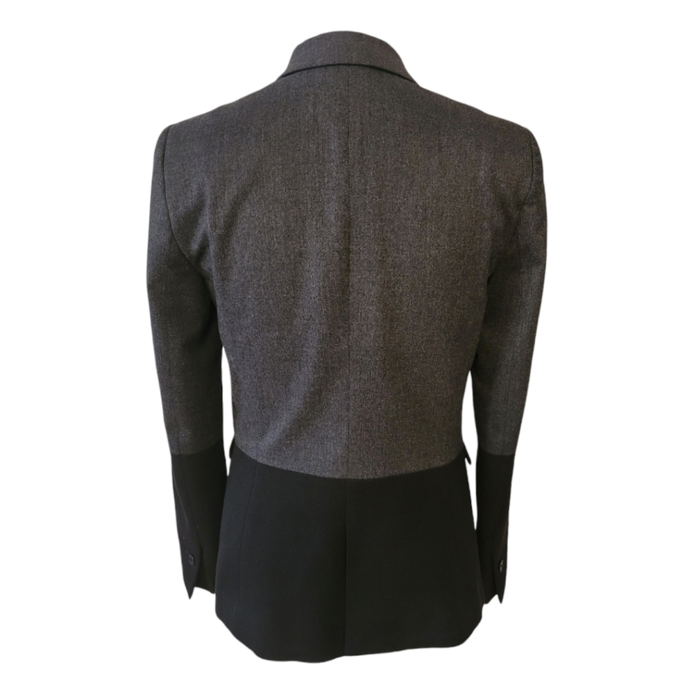 Zara Black & Gray Color-Block One Button Blazer J… - image 3